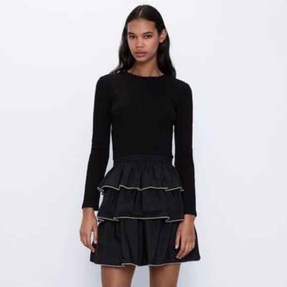 ZARA RUFFLED DRESS - Picture 1 of 6